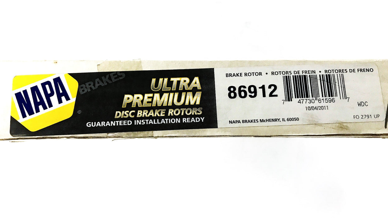 NAPA Ultra Premium Front Disc Brake Rotor 86912 NOS