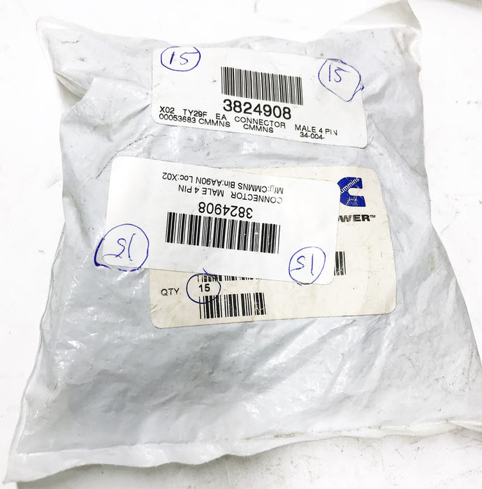 Cummins OEM Electrical Connector 3824908 [Lot of 10] NOS