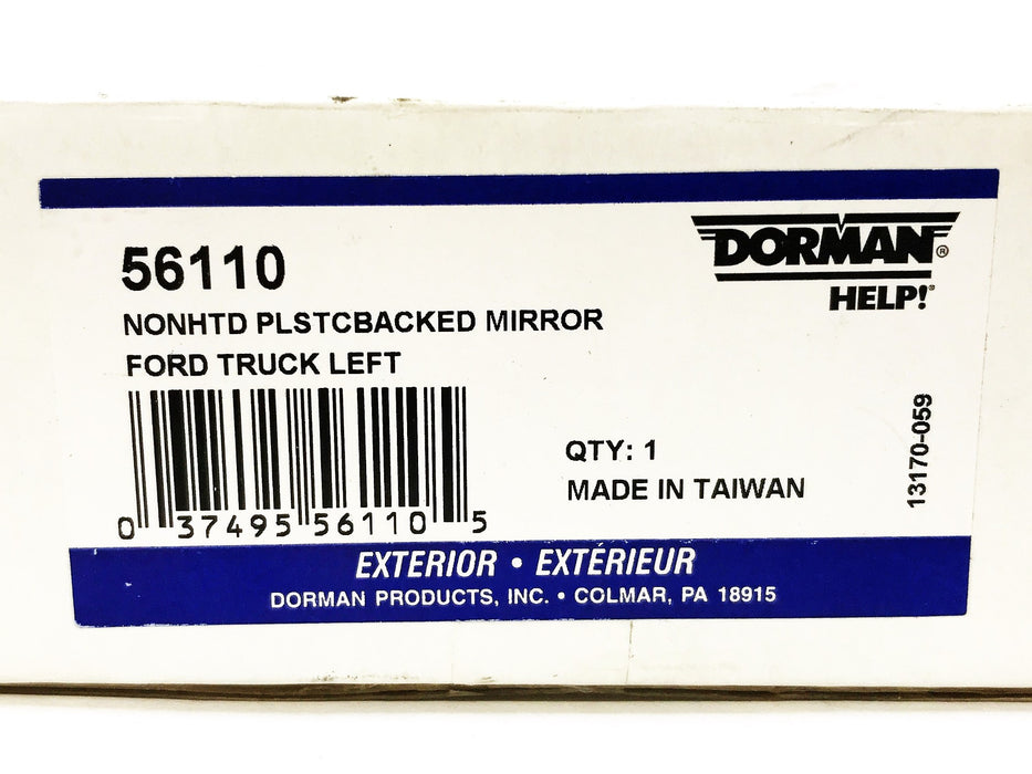 Dorman Ford Truck Door Mirror Glass Left Side 56110 NOS