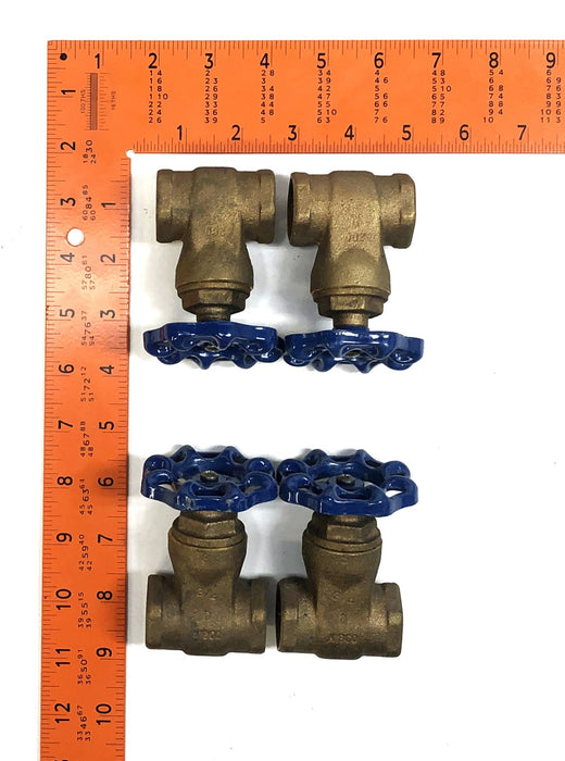 NIBCO 3/4" Threaded End Brass Gate Valve 50HQ90008106 [Lot of 4] NOS