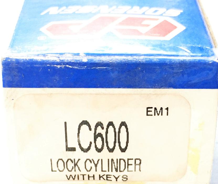 GP Sorensen Lock Cylinder With Keys LC600 NOS