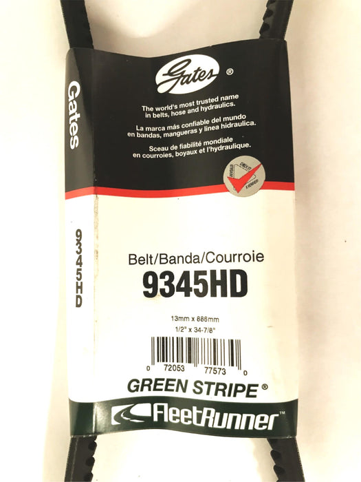 Car Quest/Gates Green Stripe 1/2" x 34-7/8" Drive Belt 9345HD [Lot of 3] NOS