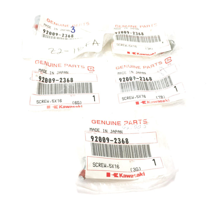 Kawasaki OEM Screw 92009-2368 [Lot of 5] NOS
