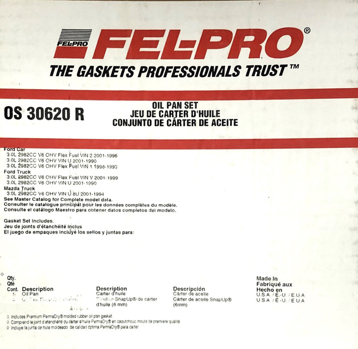 Fel-Pro Oil Pan Gasket Set OS30620R NOS