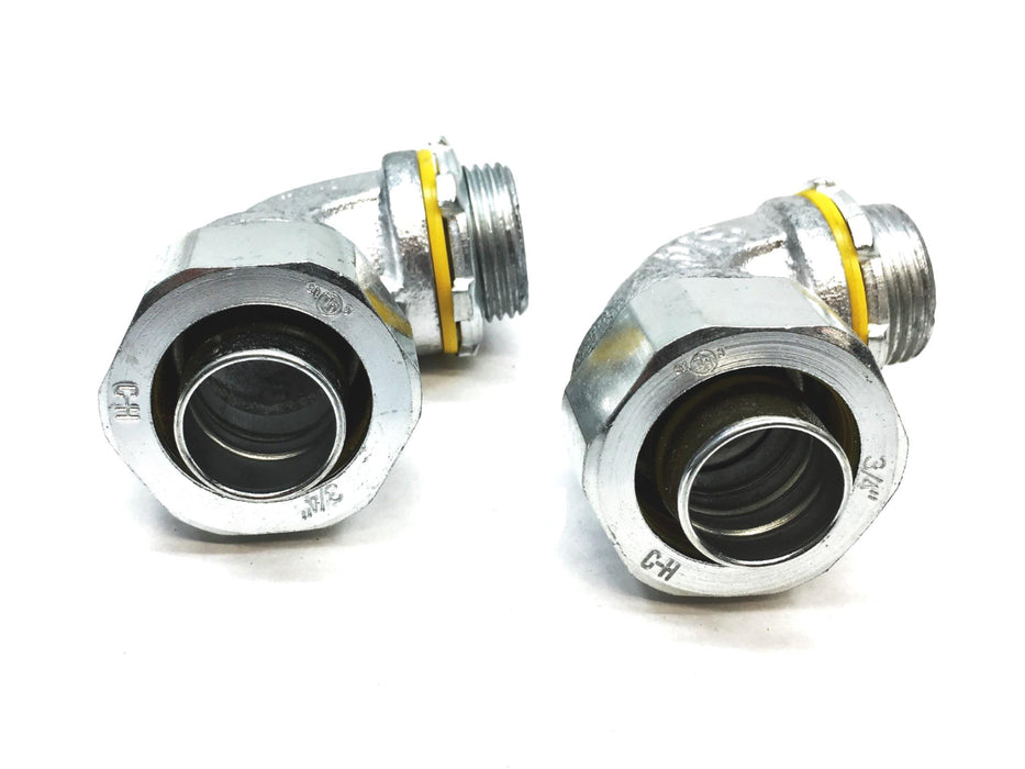 Cooper Crouse-Hinds 3/4In 90 Degree Angle Male Connector LT7590 [Lot of 2] NOS