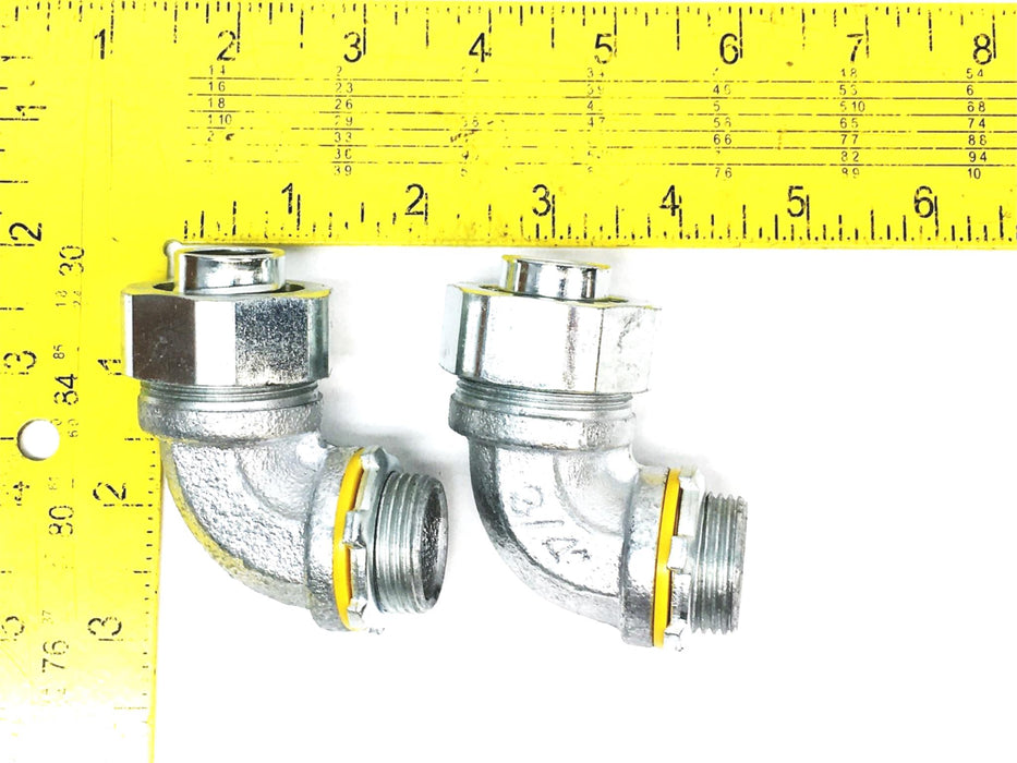 Cooper Crouse-Hinds 3/4In 90 Degree Angle Male Connector LT7590 [Lot of 2] NOS