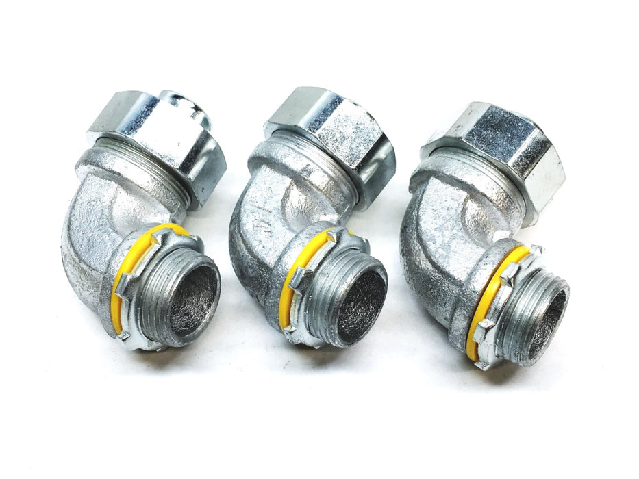 Cooper Crouse-Hinds 3/4In 90 Degree Angle Male Connector LT7590 [Lot of 3] NOS