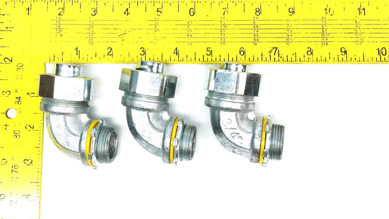 Cooper Crouse-Hinds 3/4In 90 Degree Angle Male Connector LT7590 [Lot of 3] NOS