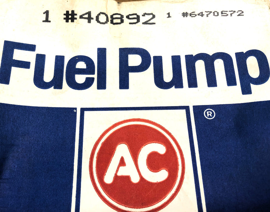 AC-Delco Fuel Pump 40892 (6470572) NOS