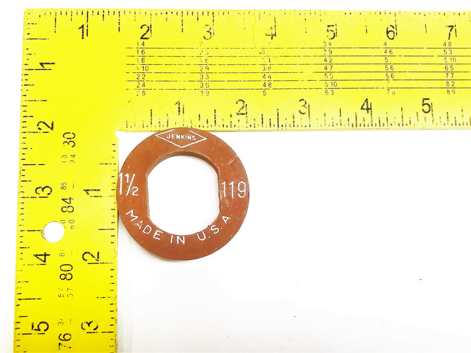 Jenkins 1-1/2" Red Steam Valve Seat Disc 119 [Lot of 5] NOS