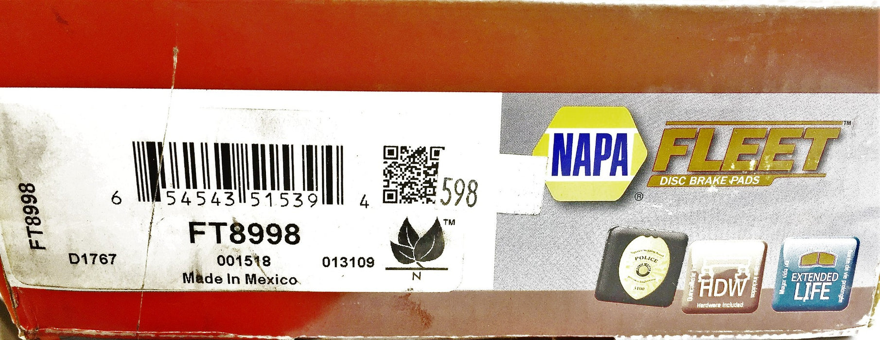 Napa Fleet Brake Pads FT8998 NOS