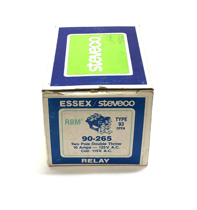 Essex / Steveco Type 93 10 Amp Two Pole Double Throw Relay 90-265 [Lot of 2] NOS