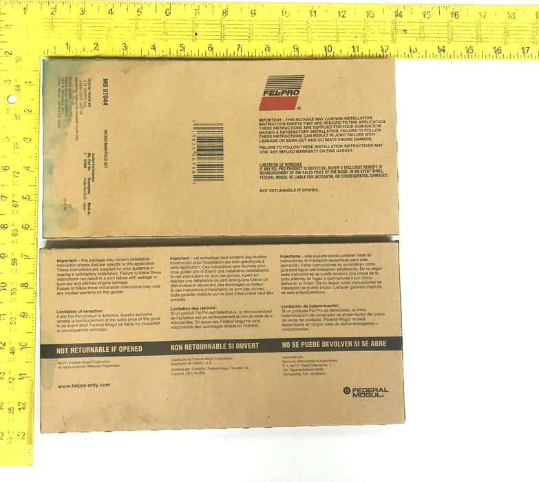 Fel-Pro Intake Manifold Gasket Set MS97044 [Lot of 2] NOS
