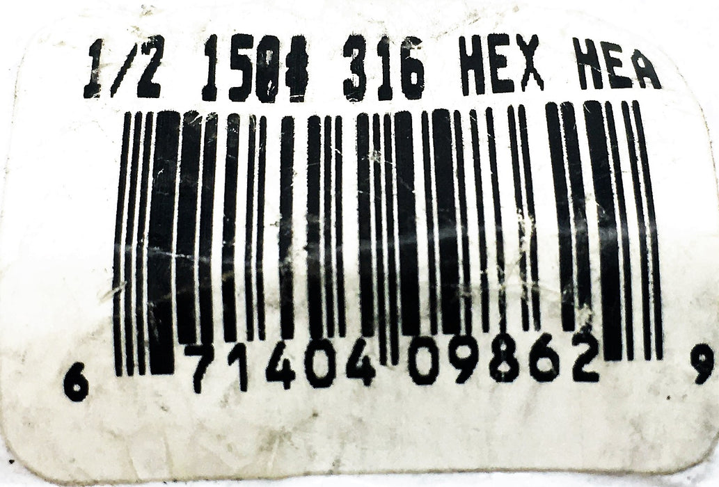 Unbranded 1/2 Inch 150 Hex Cap Reducing Bushing MB316 [Lot of 2] NOS