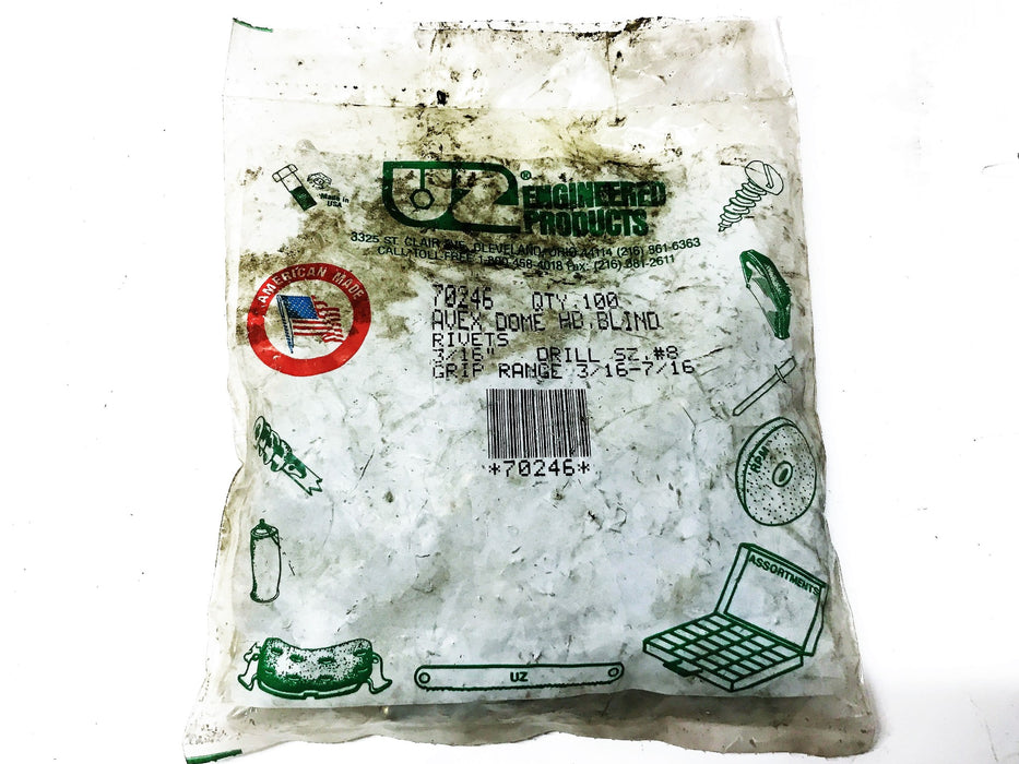Engineered Products Steel Dome 3/16" Rivets (Package of 100) 70246