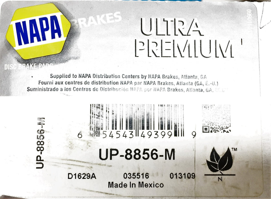 NAPA Ultra Premium Brake Pads Semi-Metallic UP-8856-M NOS