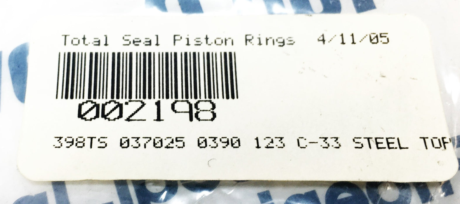 Total Seal Top Groove Piston Ring 002198 [Lot of 13] NOS
