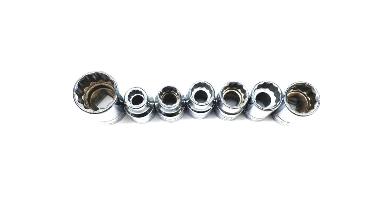 SK 7 Piece 1/2IN Drive Socket Set 40128 40212 40214 40216 40218 4012 40122 NOS