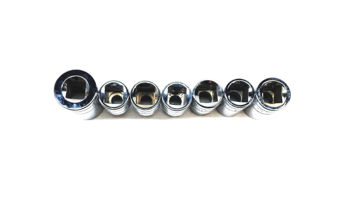SK 7 Piece 1/2IN Drive Socket Set 40128 40212 40214 40216 40218 4012 40122 NOS