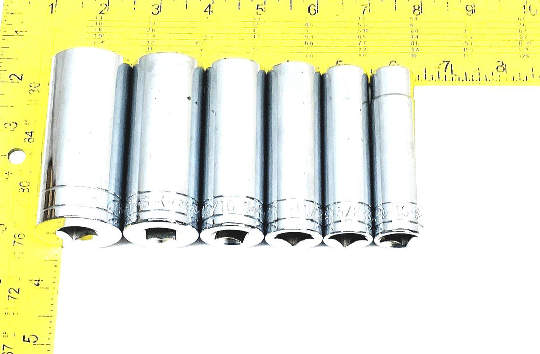 SK 6 Piece 1/2 IN Drive Socket Set 40818 40820 40822 40826 40832 40836 NOS