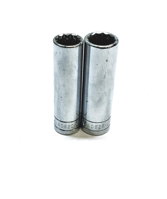SK 2 Piece 1/2 IN Drive Socket Set 40820, 40822 NOS