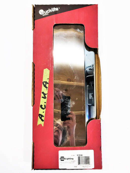 Truck-Lite 7" x 16" Silver Stainless Steel West Coast Mirror 97836 NOS