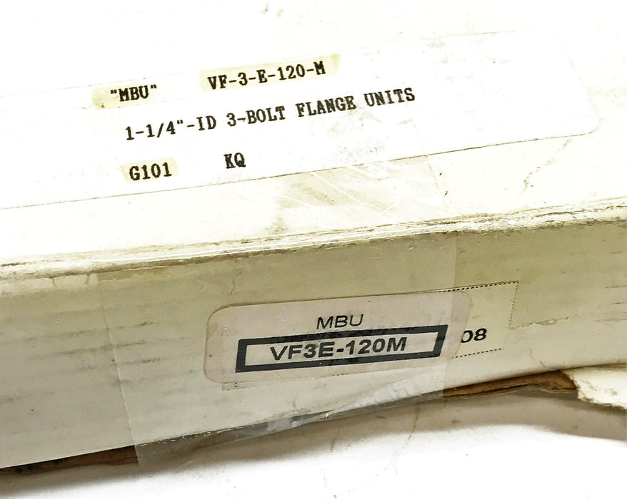 Dura-Roll 1-1/4" 3 Bolt Flange Bearing VF3E-120M NOS