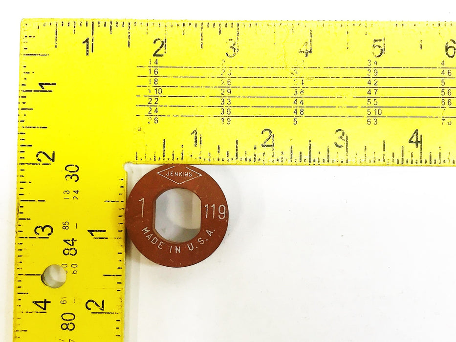 Jenkins 1" Red Steam Valve Seat Disc 119 [Lot of 8] NOS