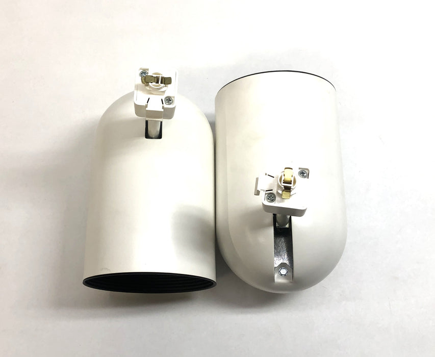 Lithonia White Round-Back Track Light Head 550404 (CJ50622) [Lot of 2] NOS