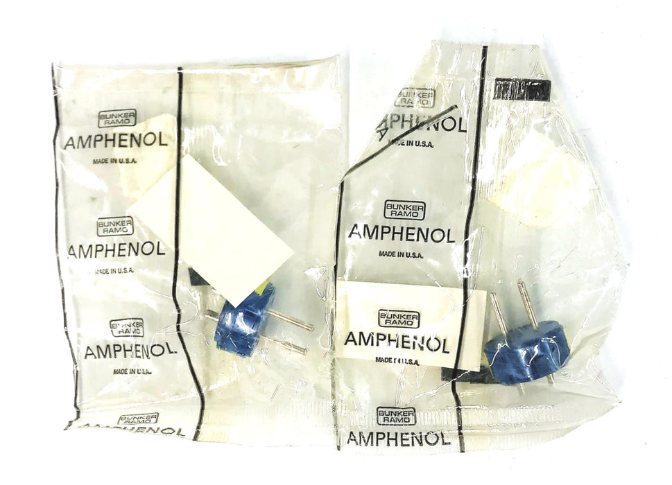 AMPHENOL 2-PIN CIRCULAR CONNECTOR 9722-8P(97-22-8P) [LOT OF 2] NOS