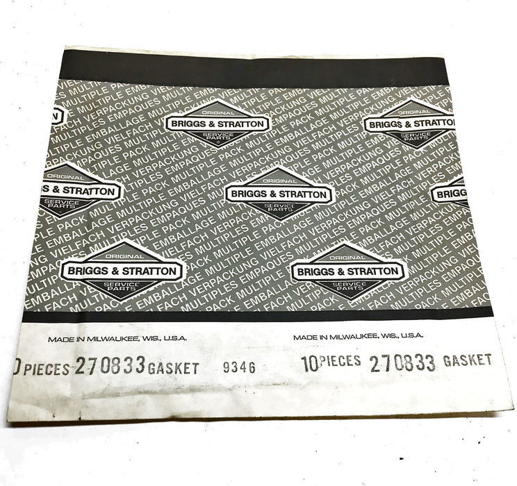 Brigs & Stratton Crankcase Gasket 270833 [Lot of 9] NOS