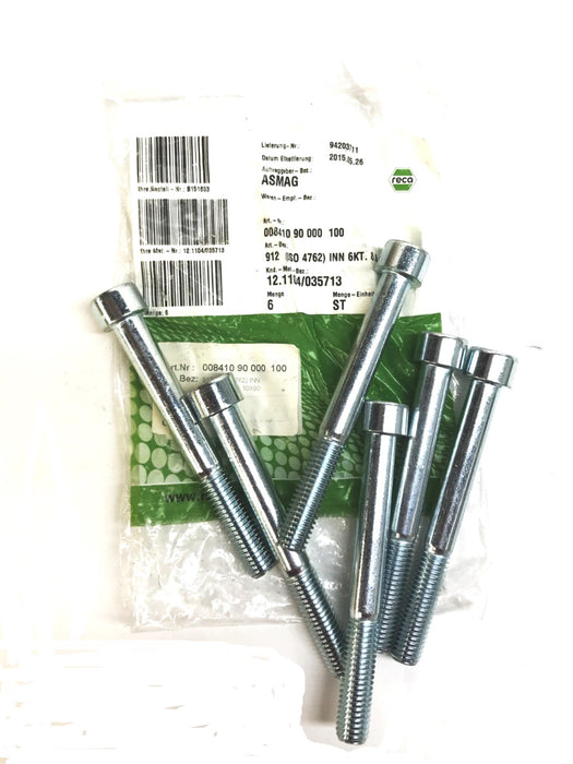 Reca 90mm x 10mm x 8mm Hex Socket Bolts [Lot of 6] NOS