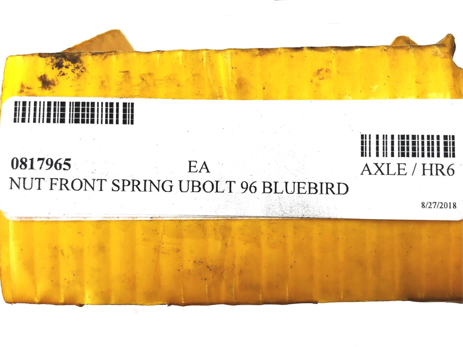 Bluebird Front Spring Bolt Nut 0817965 [Lot of 8] NOS