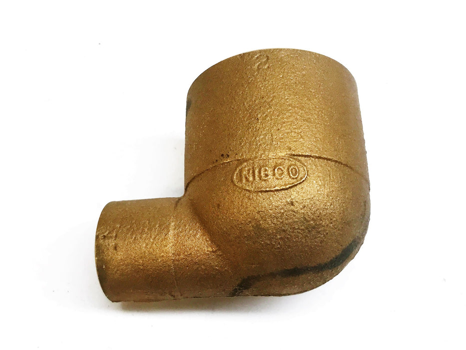NIBCO 2" to 1" Brass 90 Degree Reducing Elbow [Lot of 2] NOS