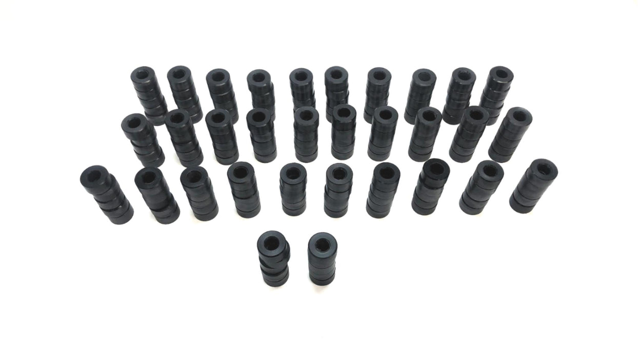 Unbranded 1/2" ID x 55/100" Thick x 1" OAL Plastic Spacer [Lot of 160] NOS