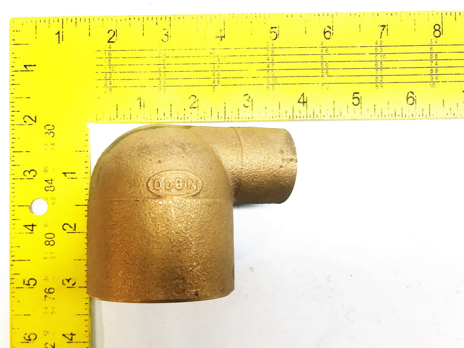 NIBCO 2" to 1" Brass 90 Degree Reducing Elbow [Lot of 2] NOS