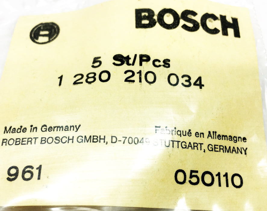 Bosch 5 Pack 1 Inch Rubber Fuel Injector Seal 1-280-210-034 NOS