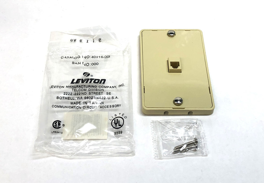 Leviton 630A 6-Conductor Screw Terminal Wall Jack Pack (9pcs) 40216-I NOS
