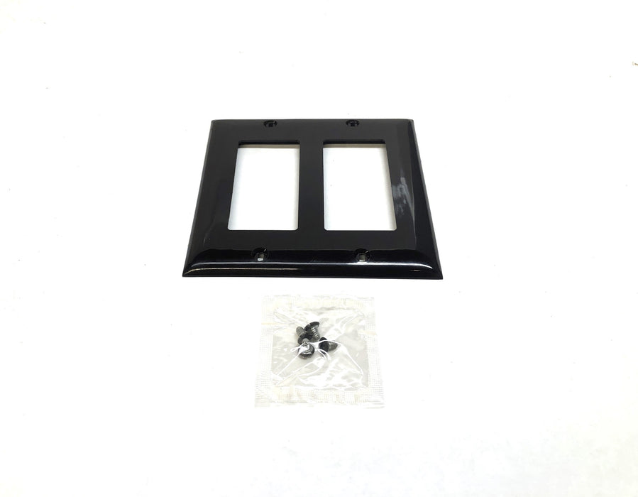 Hubbell 2Gang Smooth Nylon Rectangular Opening Brown Wall Plate (10pcs) HPS2 NOS