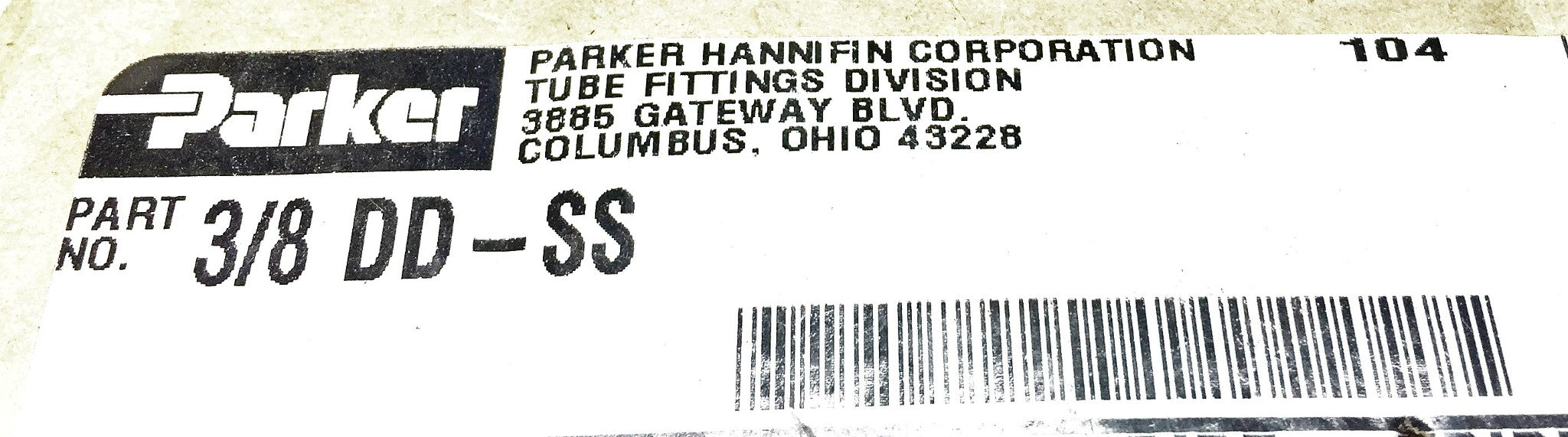 Parker Stainless Steel Female Pipe Elbow 90 deg. 3/8 DD-SS NOS