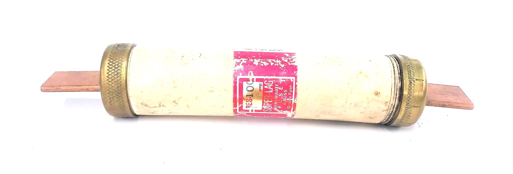 BUSSMANN 600V SUPER-LAG RENEWABLE FUSE RES100 USED