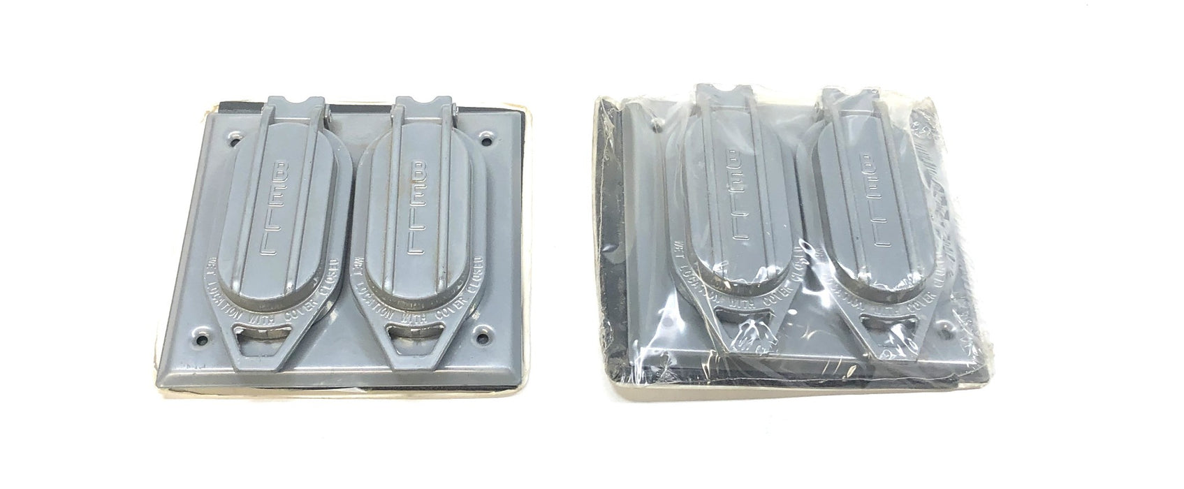 Hubbell Bell Outdoor Two Gang Outdoor Device Cover 5096-0 [Lot of 2] NOS