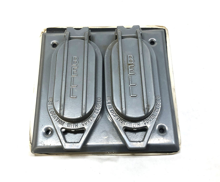 Hubbell Bell Outdoor Two Gang Outdoor Device Cover 5096-0 [Lot of 2] NOS