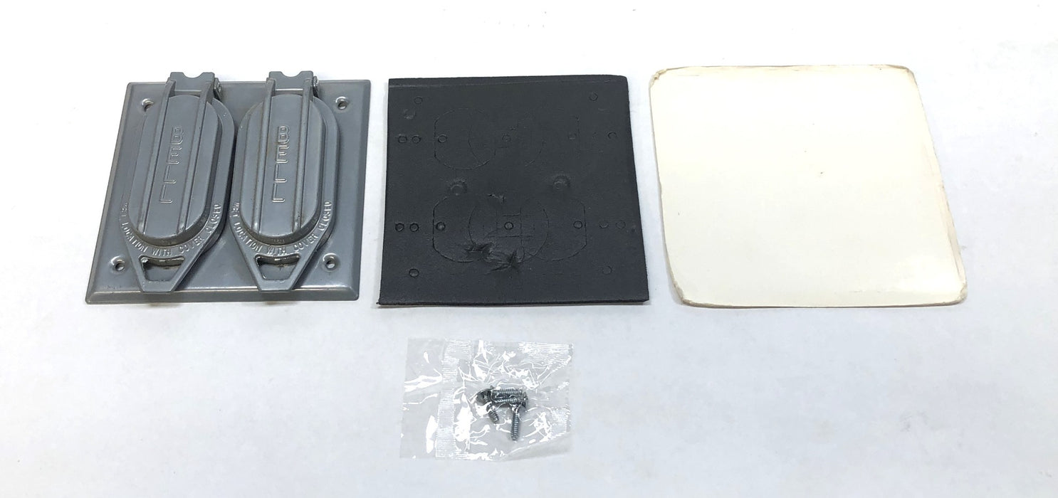 Hubbell Bell Outdoor Two Gang Outdoor Device Cover 5096-0 [Lot of 2] NOS