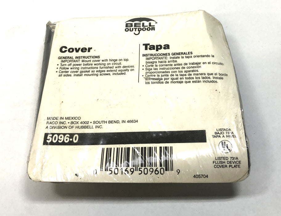 Hubbell Bell Outdoor Two Gang Outdoor Device Cover 5096-0 [Lot of 2] NOS