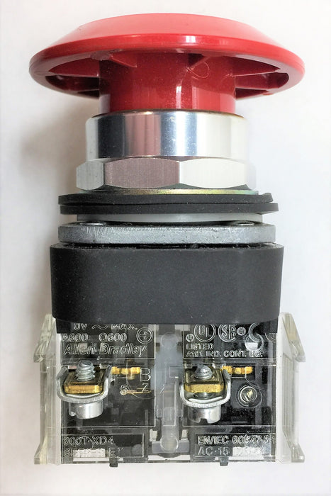 ALLEN-BRADLEY Red Jumbo Push/Pull Button (2-Position) 800T-FXJ6D4 USED