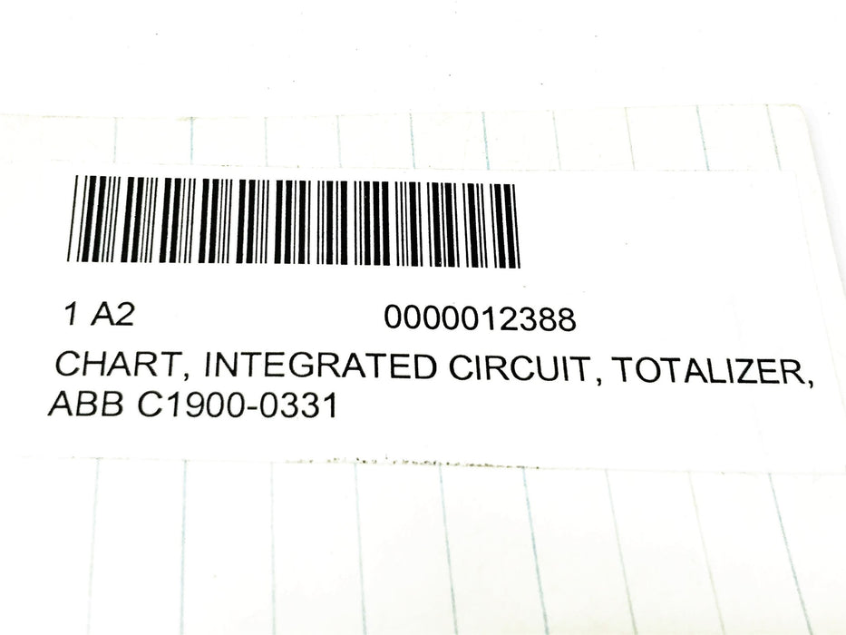 ABB Integrated Circuit Board. Chart Totalizer C1900-0331 NOS