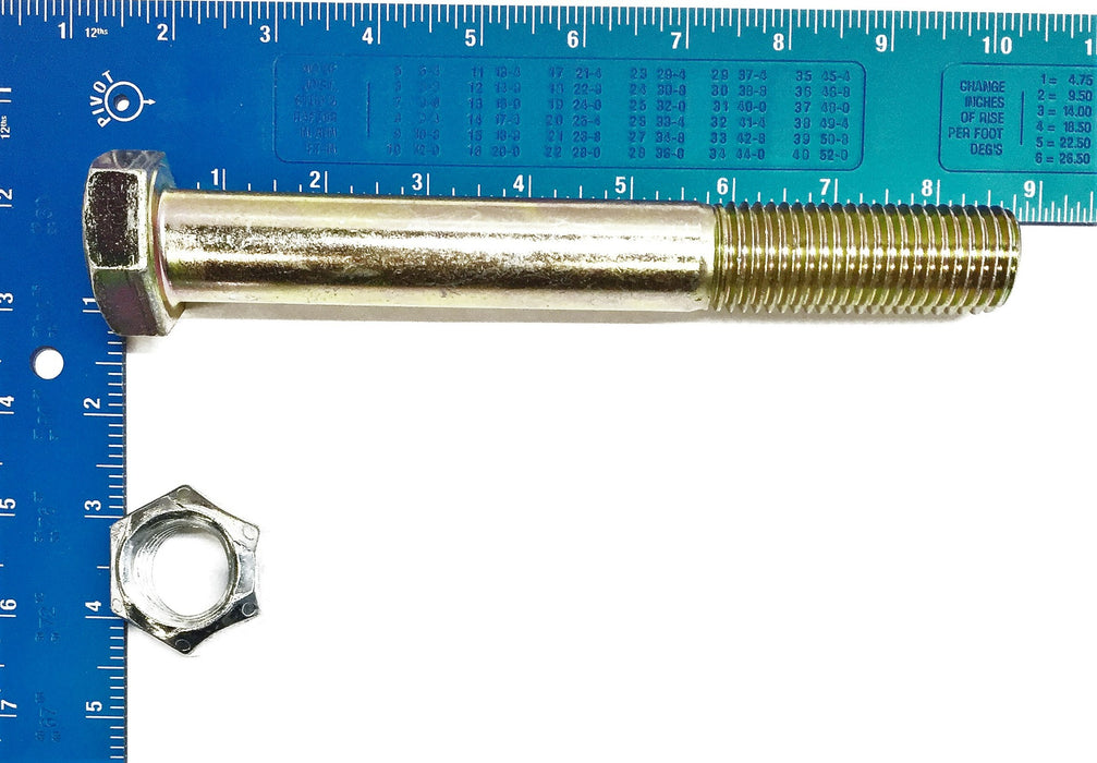 Fastenal Yellow Zinc Bolt 7/8"-14 x 8" Grade 8 with/Nut and NOS