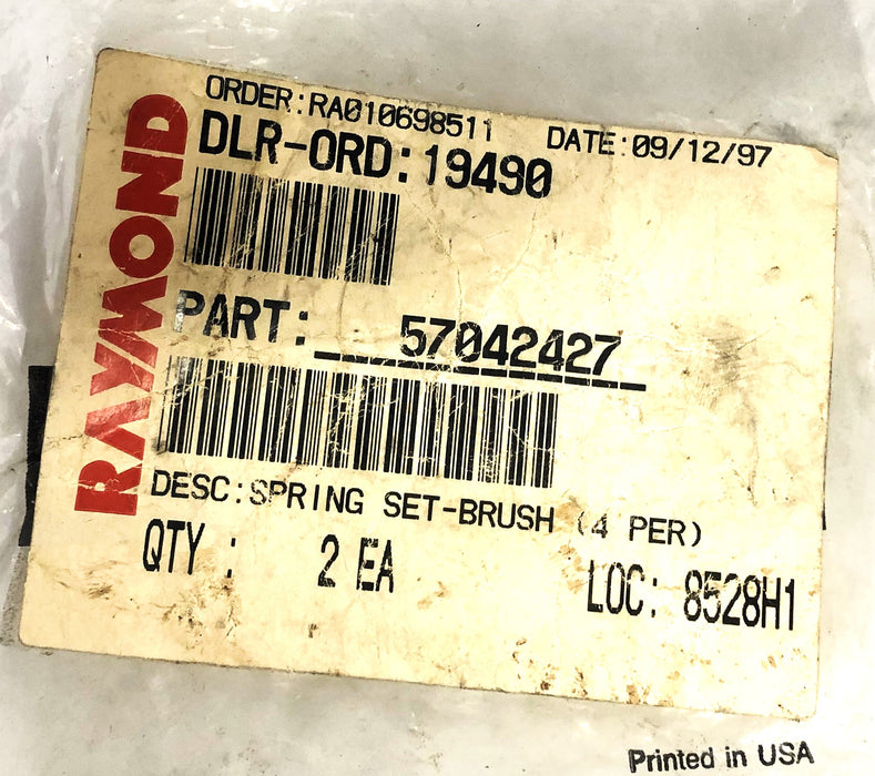 Raymond 4 Piece Brush Spring Set 570-424/27 NOS