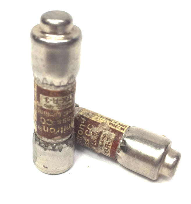 BUSSMANN Fast Acting Fuse KTK-R-3 3Amp 600V [ Lot of 2 ] NOS